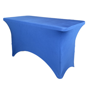 Cross-border stretch rectangular tablecloth high-end hotel wedding solid color tablecloth banquet activities decorative table set custom