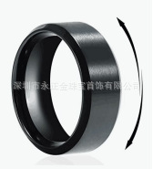 8MM wide titanium steel ring stainless steel color hidden rotating men's ring us size 7-16# in stock