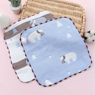 Factory cotton gauze jacquard small square towel baby small handkerchief gauze square towel towel towel towel generation hair