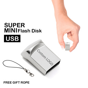 Мини-металлический USB-накопитель персонализированная гравировка U-накопитель реальная емкость бесплатная цепочка для ключей U-диск для офисных принадлежностей 64GB