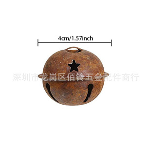 Rusty Bell Christmas Vintage Old Metal Bell Rusty Bell Hemp Rope Wind Bell String Pendant Jingle Hanging