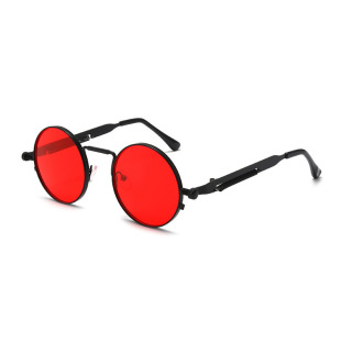 New fashion round Steampunk Sunglasses men and women vintage sunglasses spring leg metal glasses