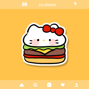 Ins Mouse Pad Simple Cute Office Game Rubber Pad Rubber Thickened Non-Slip Cartoon Kitty Hamburger Fries