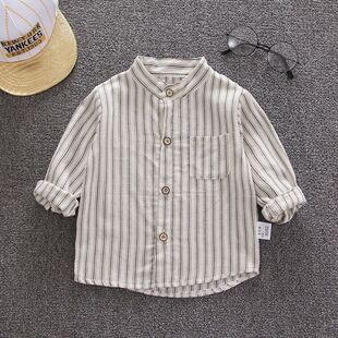 Children's Clothing Boys' Shirts 2021 New Style Kidsren's Handsome Baby Autumn Clothing Fashionable Season Long-Sleeved Shirts Trendy Jackets
