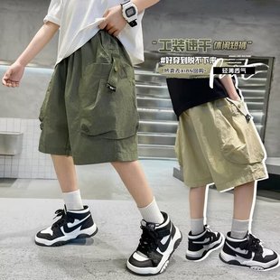 Children's Wear Boys' Summer Shorts Pants 2025 New Style Mid-length Children's Summer Thin Summer Pants Tide Crane Pants