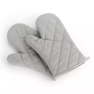 [Solid Color Quilting] Customized Manufacturer Thickeneded Microwave Oven Gloves Baking Oven Insulation Non-Slip High Temperature Resistant Kitchen