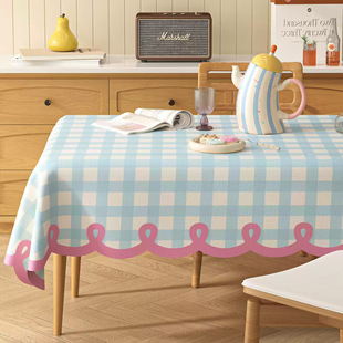 Cream wind table cloth wash-free oil-proof waterproof anti-scalding coffee table table cloth 2025 new cotton and linen insulation table mat