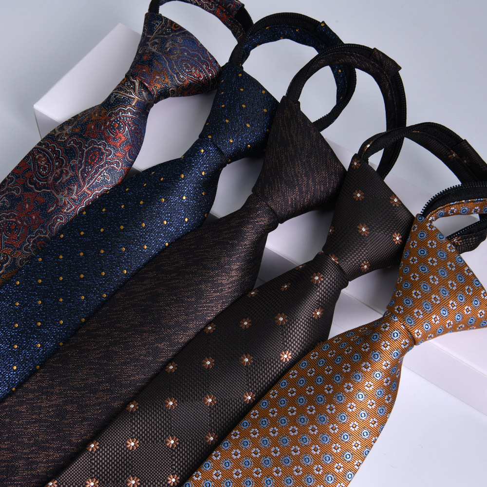 Tie Men's Business Executive Men's Groom Wedding Zipper Lazy Professional Easy-To-Pull Free 8cm Spot