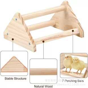 Wooden Pet Chick Toy Standing Rack Big Cock Hen Bird Training Toy Parrot Landing Bird Standing Rack