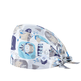 Surgical Cap Pure Cotton Printed Cartoon Nurse Doctor Baotou Lace Thin Oral Dentistry Chemotherapy Work Cap