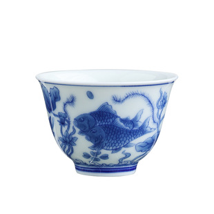 A Fugui Small Tea Cup Personal Master Cup Dehua White Porcelain Kung Fu Tea Set Chinese Style Smelling Fragrance Tea Cup