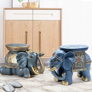 5ZW wholesale floor ornaments light luxury elephant storage shoes stool living room moving gift housewarming gift