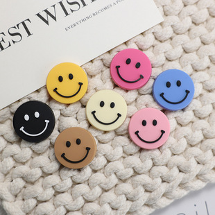 Smiling smiling face children's hairpin decoration accessories mobile phone shell DIY patch cartoon rubber PVC soft adhesive sticker decoration