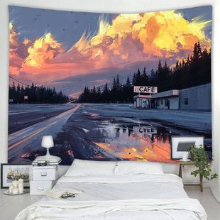 2025 Internet Celebrity Room Background Cloth Decorations Instagram Style Bedside Arrangement Hanging Cloth Bedroom