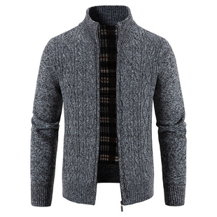 2023 autumn and winter Amazon sweater men's knitted coat turtleneck button plus size European and American fashion sweater cross-border men's clothing