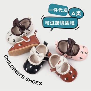 Baby princess shoes toddler shoes 0-1 year old spring and autumn new bow hook and loop BXC4188