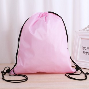 210d Polyester Bundle Pocket in stock Nylon Non-Hindering Cloth Outdoor Fitness Backpack Bag Folding Wash Storage Bag