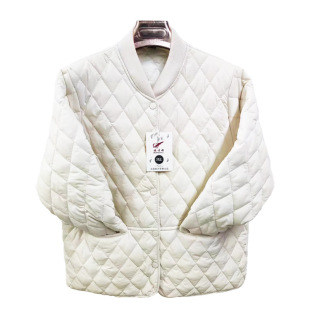 2024 Chanel Style Rhomboplaid Cotton-padded Coat Women's Short Winter Korean-style Loose Casual Lightweight Cotton-padded Coat