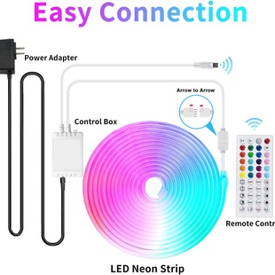 2025 New Outdoor Lighting DIY Luminous Pattern Smart Waterproof Running Water Colorful Neon Light Belt