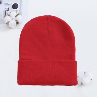 Foreign trade knitted hat custom all-match cold-proof autumn and winter hat children's wool hat manufacturers spot pullover knitted hat men