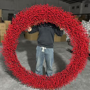 Kaijin cross-border Amazon Temu Christmas berry wreath American feelings red festive door hanging decorations