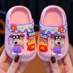 French fries puppy cute cartoon DIY hole shoes accessories ins creative detachable buckle decorative three-dimensional accessories