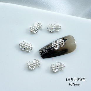 Jumping in for Explosive Nail Art Jewelry Metal Alloy Purple Gold Silver Dollar Symbol Coin Nail Ornament
