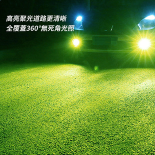 Car LED fog lamp two-color fog lamp high power H11 9006 881 H3H8H7 3030 30 bulb highlight