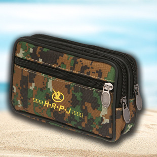 New men's horizontal belt mobile phone bag for middle-aged and elderly construction site work vertical waist bag outdoor mobile phone waist bag batch