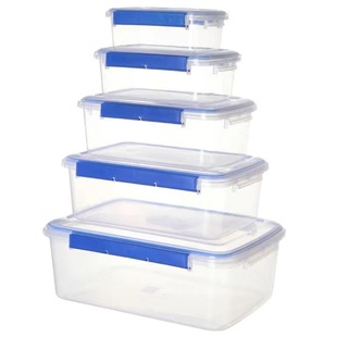 Refrigerator Preservation Box Plastic Storage Box Transparent Packaging Kimchi Freezer Box Sealed Plastic Box Microwave Lunch Box