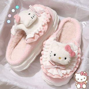 Cute Yugui Dog Cotton Slippers PVC Girl Heart Autumn and Winter Indoor Household Mao Mao Shoes Household Cotton Slippers Cotton Shoes