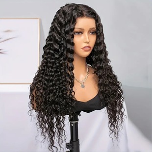 Amazon cross-border European and American fashion water ripple small roll full head cover Africa hot-selling small roll chemical fiber wig deep