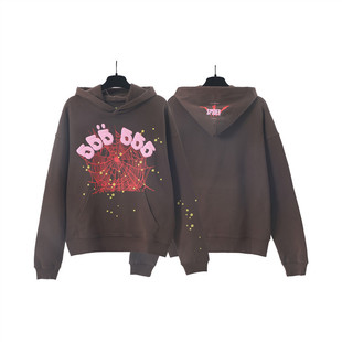 Sp5der Terry Sweatshirt Hip-hop Singer Young Thug with Foam 555555 Laser Stickers for Couples