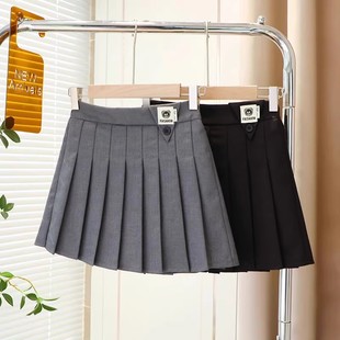 Girls' Fashion Pleated Skirt Spring and Autumn New Children's Stylish Versatile Academy Style Half Skirt for Older Children Jk Style Short Skirt