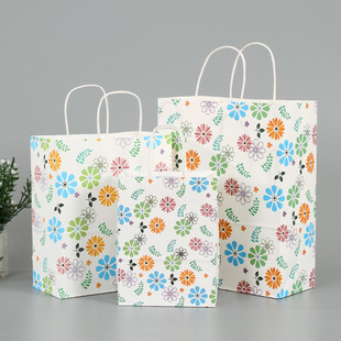 Factory Supply Color Gift Bag Shopping Garment Bag Portable Packaging Bag White Cowhide Gift Bag Printing