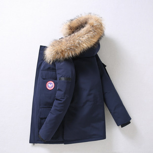 2023 New Down Couple's Overcoat Down Jacket Men's Trendy Short New Winter Snow Curse Thickened Artificial Wool