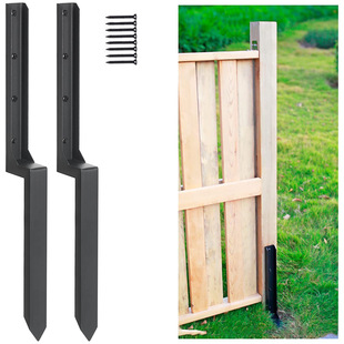 Cross-border repair pile heavy steel fence post anchor ground nail for repairing inclined damaged wooden fence post