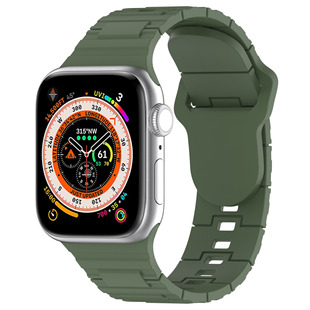 Подходит для Apple Watch8 7 6 5 Ultra Apple 1-8 поколения с покрытием в стиле ретро Mecha силиконовый ремешок для часов