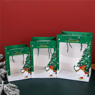 New Christmas window gift bag Christmas Eve window bag creative doll hand gift bag factory wholesale