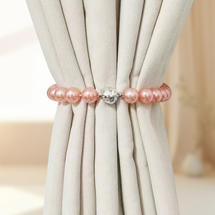 ✅ Pearl Curtain Magnetic Buckle Accessible Luxury Curtain Strap Magnet Buckle Magnet Strap Punch-Free Strap with