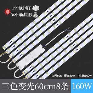 Led Ceiling Lamp Strip Lamp Wick Replacement Lamp Panel Three-color Light-changing Living Room Lamp with Bead Slab Lamp with Core