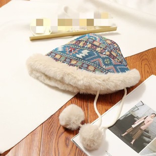 2024 New Wool Hat Women's Winter Thickened Warm Ear Protection Hat All-match Face Showing Small Riding Cold-proof Lei Feng Hat