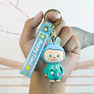 Cross-border cartoon cute candy pajamas large cloth sheep key chain bag pendant car pendant wholesale