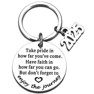 Amazon 2025 new graduation season military brand stainless steel keychain graduation gift semester backpack pendant wholesale
