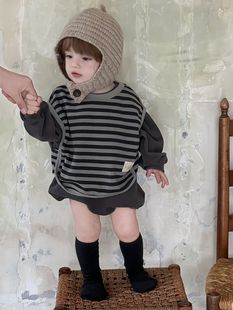 Now B.A cotton out of Korean ins style conjoined suit autumn men's baby children's long climbing suit