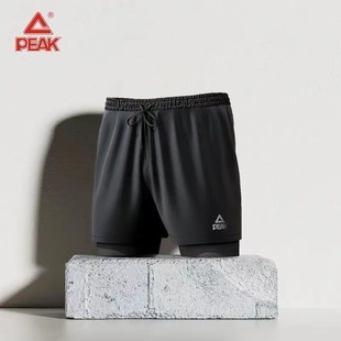 Peak/Peak 2024 new swimming trunks men's equipment double-layer anti-embarrassment adult swimming trunks cap diving suit