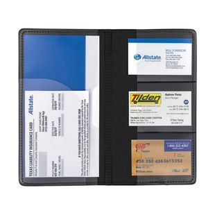 Customized Car Document Insurance Contract Information Cosmetics Bag Pu Bill Various Card Bags
