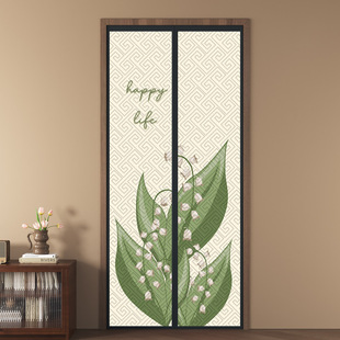 New Chinese Style Cotton Door Curtain Quilted Thickened Household Warm Windshield Partition Curtain Sound-proof Cold-proof Self-priming Curtain