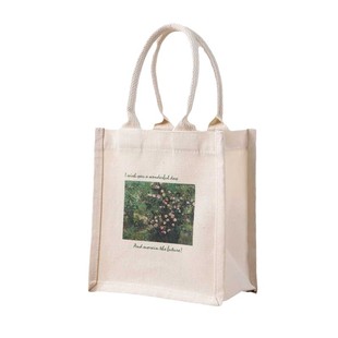 Canvas bag custom three-dimensional tote bag high-grade handbag linen environmental protection company event gift bag printable log