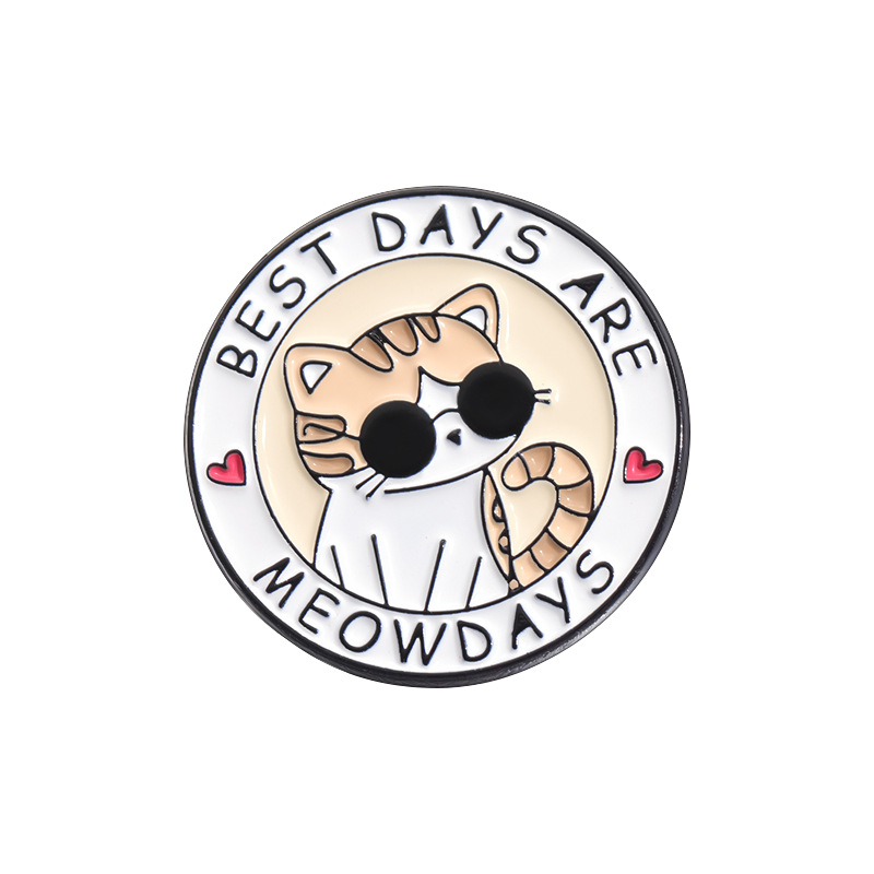 New Cartoon Cat Style Combination Brooch Cute Animal Cat Series Creative New Metal Badge suit